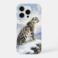 A Snow Leopard on Snowy Peak