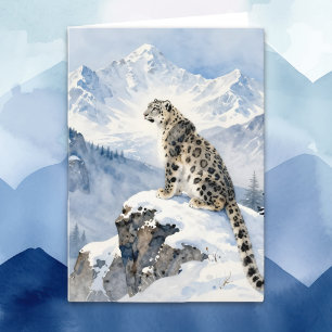 A Snow Leopard Poem and Birthday Wishes Card