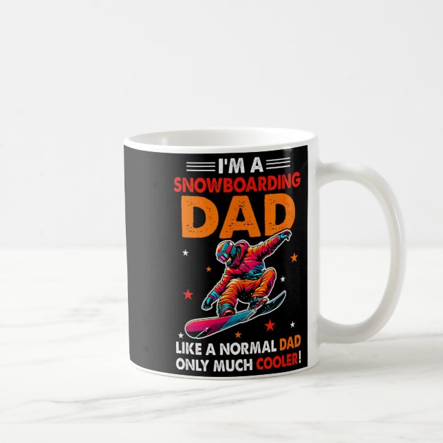 A Snowboarding Dad Definition Much Cooler Funny Fa Coffee Mug (Right)