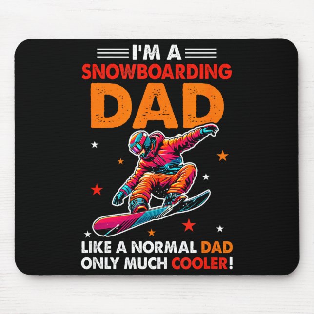 A Snowboarding Dad Definition Much Cooler Funny Fa Mouse Pad (Front)
