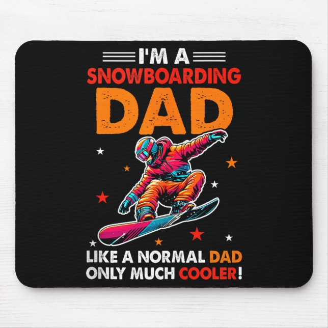 A Snowboarding Dad Definition Much Cooler Funny Fa Mouse Pad (Front)