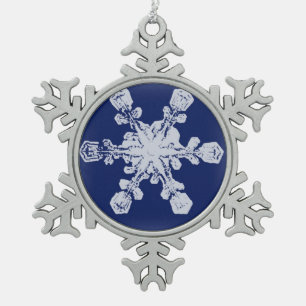 A Snowflake 10 Snowflake Pewter Christmas Ornament