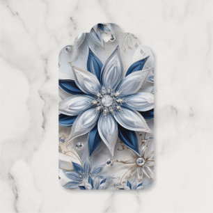 A snowflake winter event decor gift tags