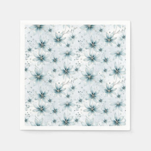 A snowflake winter event decor napkin