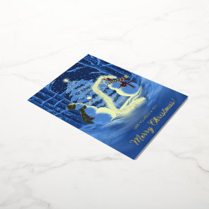A Snowman Christmas Foil Holiday Postcard