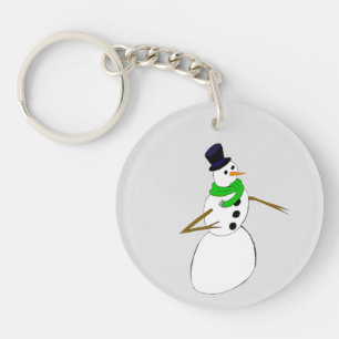 a snowman key ring