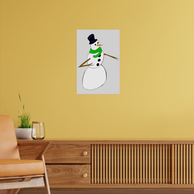 a snowman poster (Living Room 2)