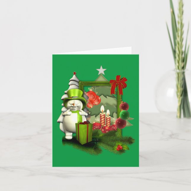 A Snowman`s Christmas Holiday Card (Front)
