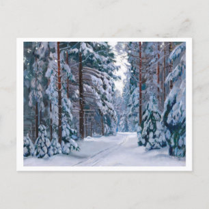 A Snowy Path in the Forest  Postcard