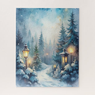A Snowy Winter Scene Jigsaw Puzzle