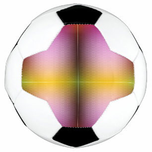 A soccer ball featuring a unique pattern