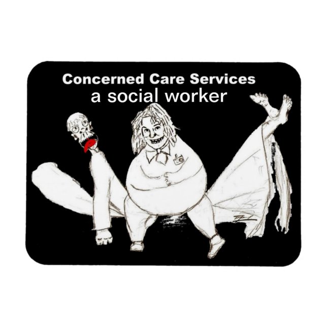 A Social Worker fridge magnet (Horizontal)