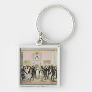 A Society Ball, engraved by Charles Etienne Key Ring