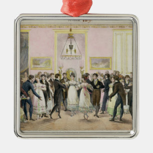 A Society Ball, engraved by Charles Etienne Metal Tree Decoration