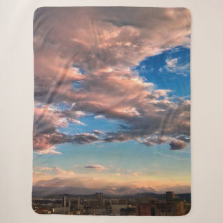 A Soft, Dreamy Sky Sherpa Blanket