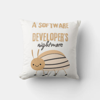 A software developer nightmare cute bug cushion