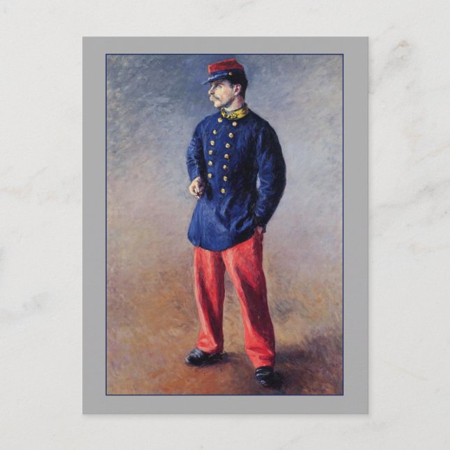 A Soldier by Gustave Caillebotte Fine Art Postcard (Front)
