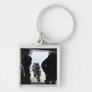 A Soldier performs a static-line jump Key Ring