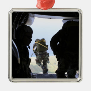 A Soldier performs a static-line jump Metal Tree Decoration
