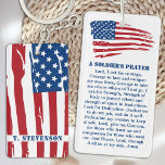 A Soldiers Prayer Military Patriotic American Flag Key Ring<br><div class="desc">A Soldier's Prayer keychain in an american flag design. This Soldier prayer keychain is perfect for all branches of the military. A wonderful gift to new army basic training and boot camp graduates, or to include in thank you cards to military personnel. These soldier prayer keychains are a wonderful gift...</div>