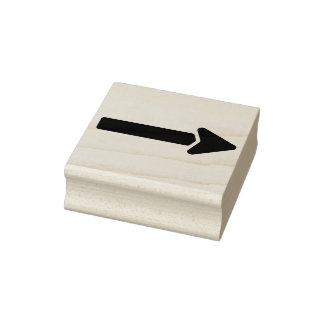 A solid arrow rubber stamp