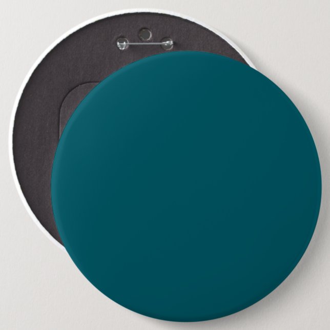 A solid teal background fills the image 6 cm round badge (Front & Back)