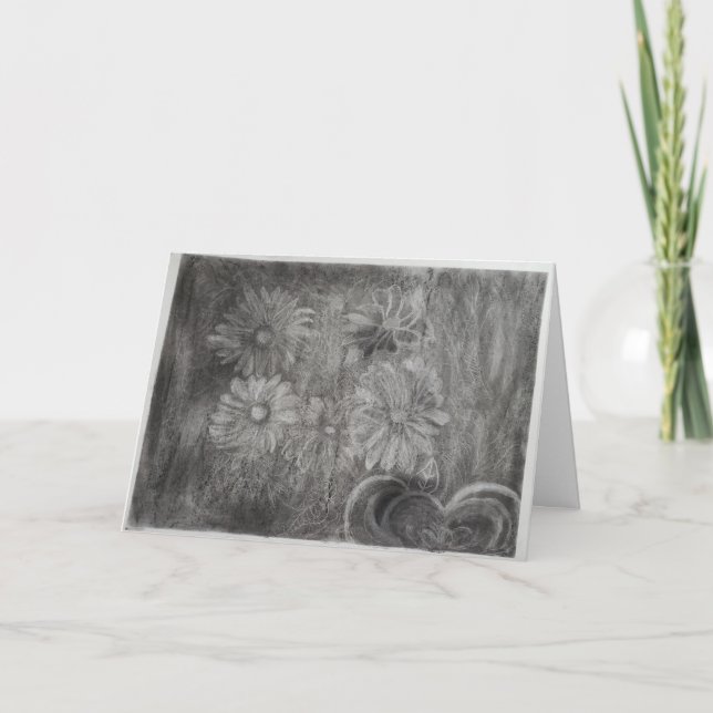 "A Sombre Gathering" Sympathy Card (Front)