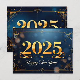 A Sophisticated New Year Celebration Postcard