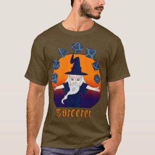 A Sorcerer with Levitating Dices T-Shirt