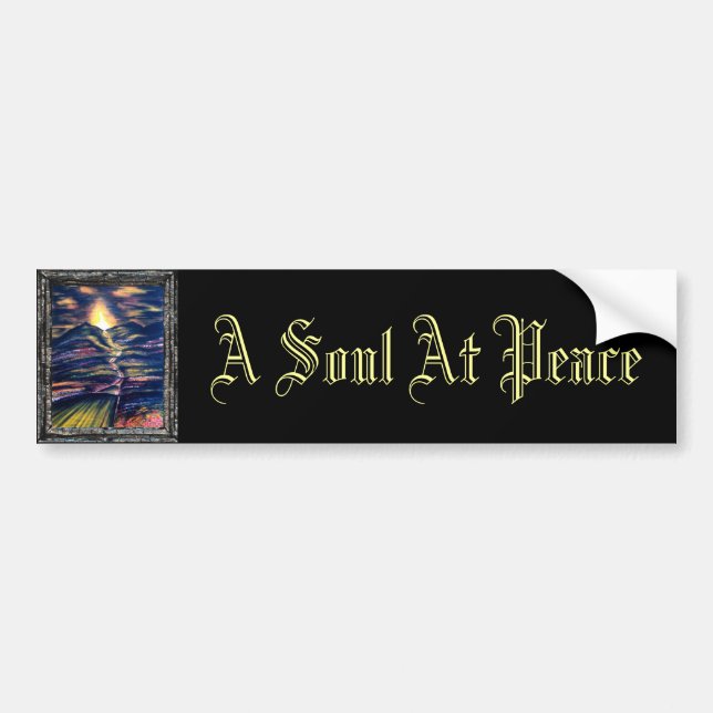 A Soul At Peace Bumper Sticker (Front)