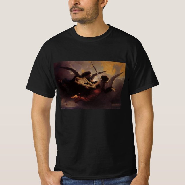 A Soul Brought to Heaven by Bouguereau T-Shirt (Front)