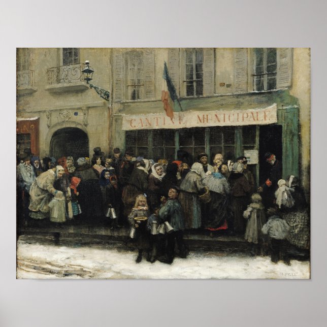 A Soup Kitchen during the Siege of Paris Poster (Front)