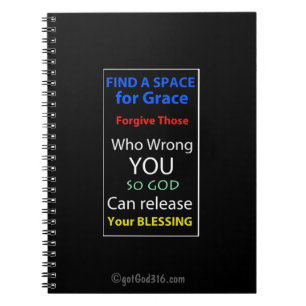 A Space for Grace gotGod316.com Spiral Notebook