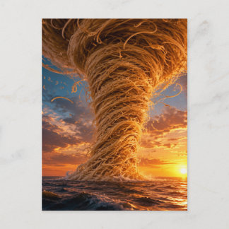 A Spaghetti Tornado Over the Water Postcard