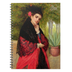 A Spanish Beauty, 1872 (oil on canvas) Spiral Notebook