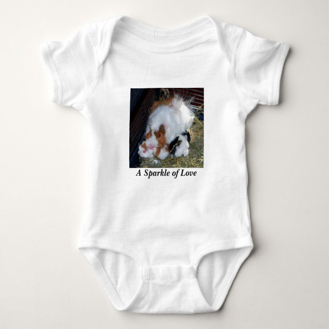 A Sparkle of Love - Guinea Pig Baby Bodysuit (Front)