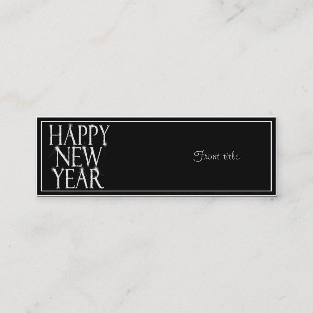 A Sparkling Happy New Year Mini Business Card (Front)