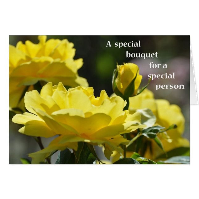 A Special Bouquet for a Special Person-Yellow Rose (Front Horizontal)
