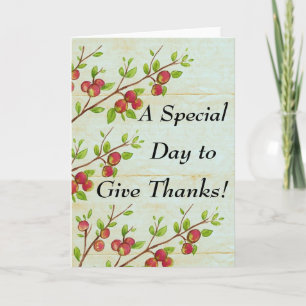 A Special Day, Blank Thanksgiving Card