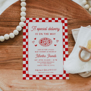A Special Delivery Pizza Baby Shower Invitation