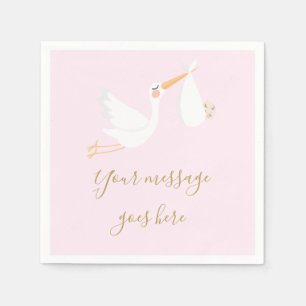 A Special Delivery Stork Baby Shower/Sprinkle Napkin