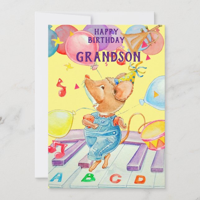 A Special Grandson Birthday Greeting Card (Front)