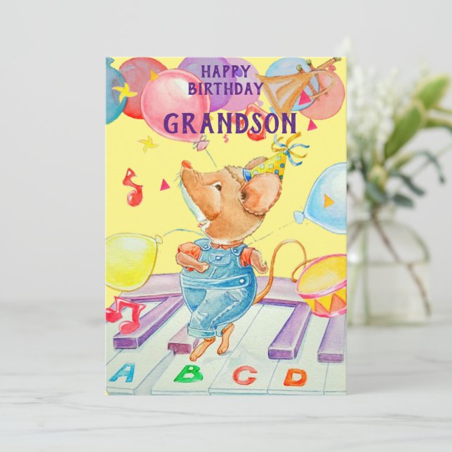 A Special Grandson Birthday Greeting Card (Standing Front)