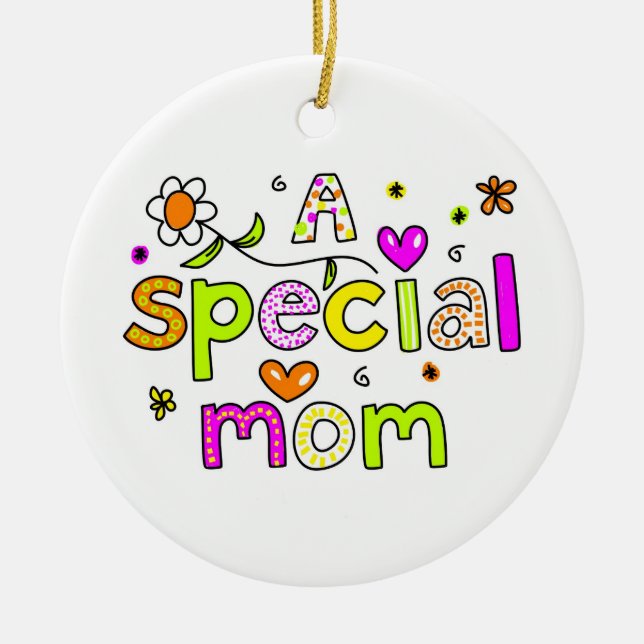 A Special Mum Ceramic Tree Decoration (Front)