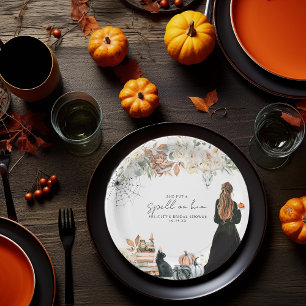 A Spell   Halloween Bridal Shower Paper Plate