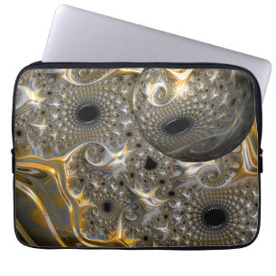 A Spherical Ballet in Silver and Gold Laptop Bag