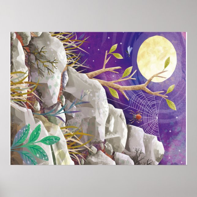 A Spider On The Mountain | Spider Lovers Gift Poster (Front)