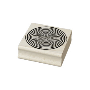 A spiral circle rubber stamp