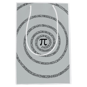 A sPIral for Pi Click Customise Change Grey Colour Medium Gift Bag
