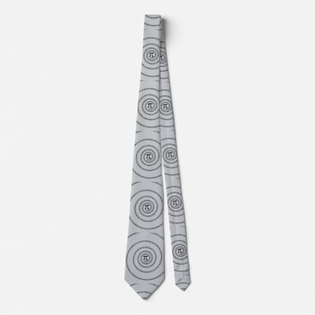 A sPIral for Pi Click Customise Change Grey Colour Tie (Front)